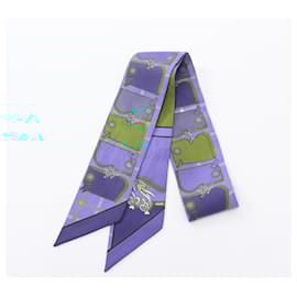Hermès-Hermes Twilly Camails Scarf-Blue,Multiple colors