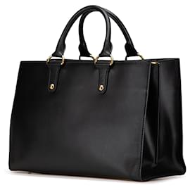 Dior-Dior Black Leather D Bee Satchel-Black