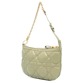 Dior-Dior Green Mini Calfskin Macrocannage Dior Caro Tulip Bag-Green,Light green