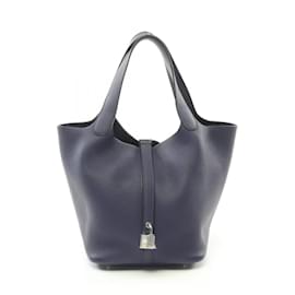 Hermès-Hermes Picotin Lock MM Handbag-Blue
