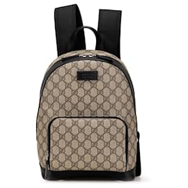Gucci-Gucci Brown Small GG Supreme Eden Day Backpack-Brown,Beige