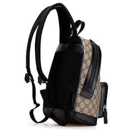 Gucci-Gucci Brown Small GG Supreme Eden Day Backpack-Brown,Beige