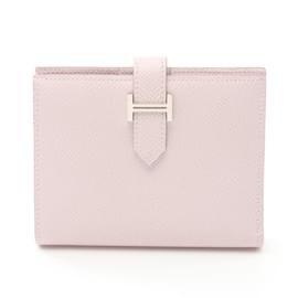 Hermès-Hermes Bearn Compact Bi-fold Wallet-Pink