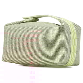Hermès-Hermès Green Large Wool Bride A Brac H Natte Case-Other,Green,Cream