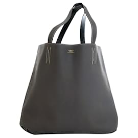 Hermès-Hermès Gray Clemence Double Sens 45-Brown,Dark grey