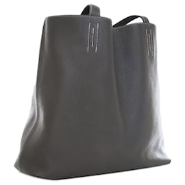 Hermès-Hermès Gray Clemence Double Sens 45-Brown,Dark grey