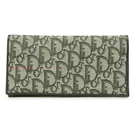 Dior-Dior Red Diorissimo Trotter Canvas Long Wallet-Red