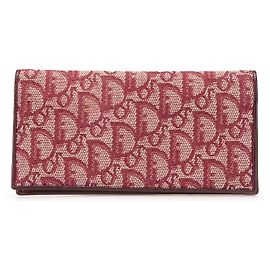 Cartera larga de lona Trotter Diorissimo roja Dior Roja