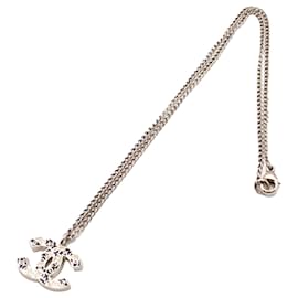 Chanel-Chanel Gold White Gold CC Enamel Pendant Necklace-Golden,Other