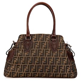 Fendi-Fendi Brown Zucca Canvas Etniko Handbag-Brown