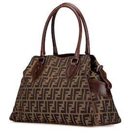 Fendi-Fendi Brown Zucca Canvas Etniko Handbag-Brown