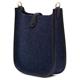 Hermès-Hermès Blue Feutre and Swift Evelyne TPM-Blue,Other