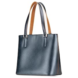 Louis Vuitton-Louis Vuitton Blue Monogram Mat Stockton-Blue,Dark blue