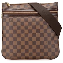 Louis Vuitton-Louis Vuitton Brown Damier Ebene Bosphore Pochette-Brown