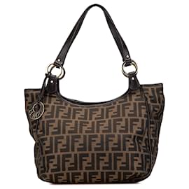 Fendi-Fendi Brown Zucca Canvas Chef Tote-Brown