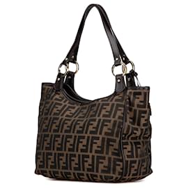 Fendi-Fendi Brown Zucca Canvas Chef Tote-Brown