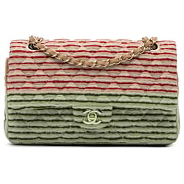Chanel-Chanel Red Medium Classic Jersey Coco Sailor Double Flap-Red