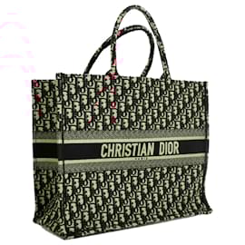 Dior-Dior Red Large Oblique Canvas Book Tote-Red,Dark red