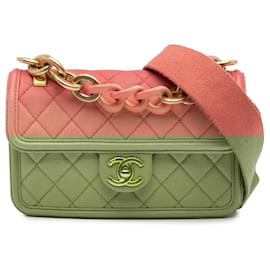 Chanel-Chanel Pink Small Quilted Caviar Sunset On The Sea Flap-Pink