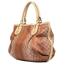 Gucci-Gucci Brown GG Lurex Scarlett Tote-Brown
