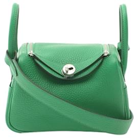 Hermès-Hermes Lindy Mini Shoulder Bag-Other,Green