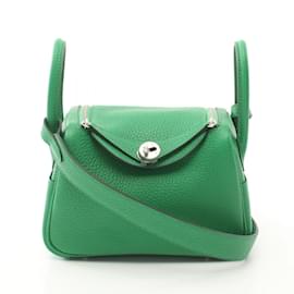 Hermès-Hermes Lindy Mini Shoulder Bag-Other,Green