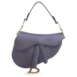Dior-Dior Purple Mini Satin Crystal Embellished Saddle-Purple