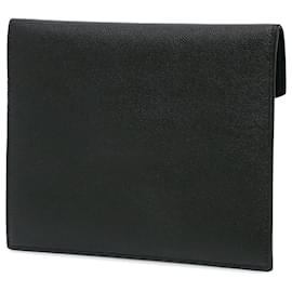 Saint Laurent-Saint Laurent Black Baby Grain De Poudre Uptown Envelope Clutch-Black