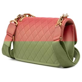 Chanel-Chanel Pink Medium Quilted Caviar Sunset On The Sea Flap-Pink