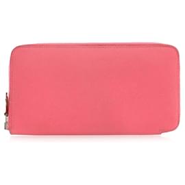 Hermès-Hermès Pink Epsom Silk In Long Wallet-Pink
