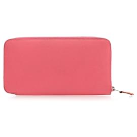 Hermès-Hermès Pink Epsom Silk In Long Wallet-Pink