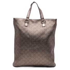 Gucci-Gucci Brown Metallic Guccissima Tote-Brown,Bronze