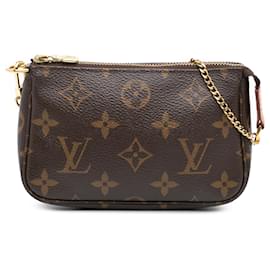 Louis Vuitton-Louis Vuitton Brown Monogram Mini Pochette Accessoires-Brown