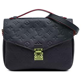 Louis Vuitton-Louis Vuitton Blue Monogram Empreinte Pochette Metis-Blue,Navy blue