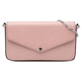 Louis Vuitton-Louis Vuitton Pink Epi Pochette Felicie-Pink
