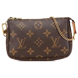 Louis Vuitton-Louis Vuitton Brown Monogram Mini Pochette Accessoires-Brown