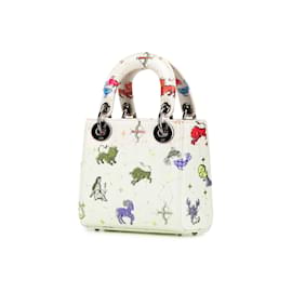 Dior-Dior White Mini Calfskin Pixel Zodiac Lady Dior-White