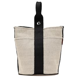 Hermès-Hermès Gray Toile Saxo PM-Brown