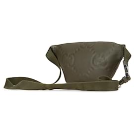Gucci-Gucci Green Small Leather Jumbo GG Belt Bag-Green,Olive green
