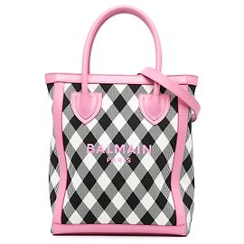 Bolso de compras B-Army 26 de lienzo blanco a cuadros Balmain Otro