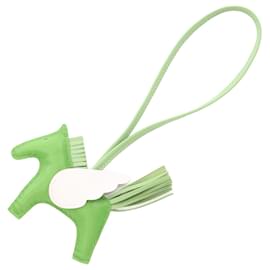 Hermès-Hermes Rodeo Pegasus PM Handbag Charm-Pink,Green