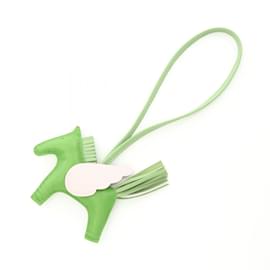 Hermès-Hermes Rodeo Pegasus PM Handbag Charm-Pink,Green