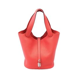 Hermès-Hermes Picotin Lock MM Handbag-Red