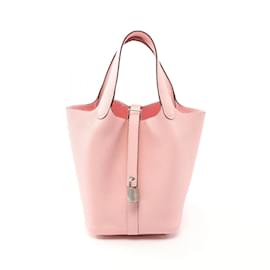 Hermès-Hermes Picotin Lock PM Handbag-Pink