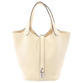 Hermès-Hermes Picotin Lock PM Handbag-White