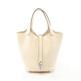 Hermès-Hermes Picotin Lock PM Handbag-White