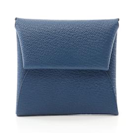 Hermès-Hermes Bastia Blue Coin Purse-Blue