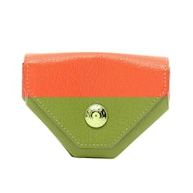Hermès-Hermes Levan Quatre Double Face Coin Case-Orange