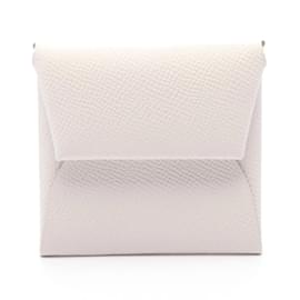 Hermès-Hermes Bastia Coin Case in White Epsom Leather-White