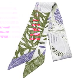Hermès-Hermes Twilly Chacun Fait Son Nid Silk Scarf-Multiple colors,Purple